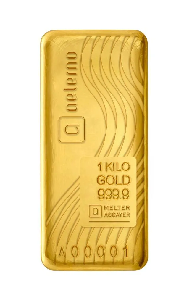 Gold cast bar product — Aeterno Refinery Dubai